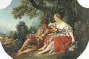 Francois Boucher Shepherd Piping to a Shepherdess oil painting artist